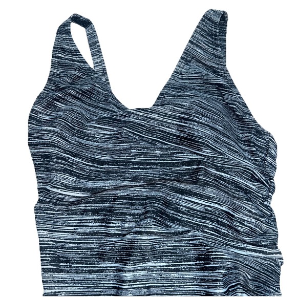 Speedo Women's Size 8 One-Piece Swimsuit Black White Space Dye Pattern - Picture 7 of 8